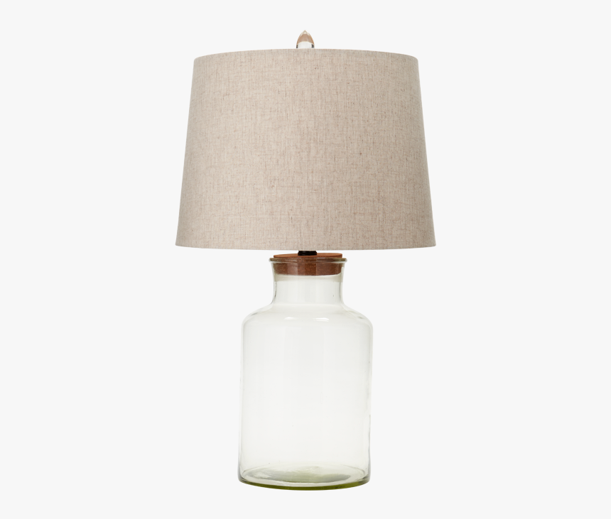 25” Lamp, Fillable Glass W/linen Shade 
 Title 25” - Lampshade, HD Png Download