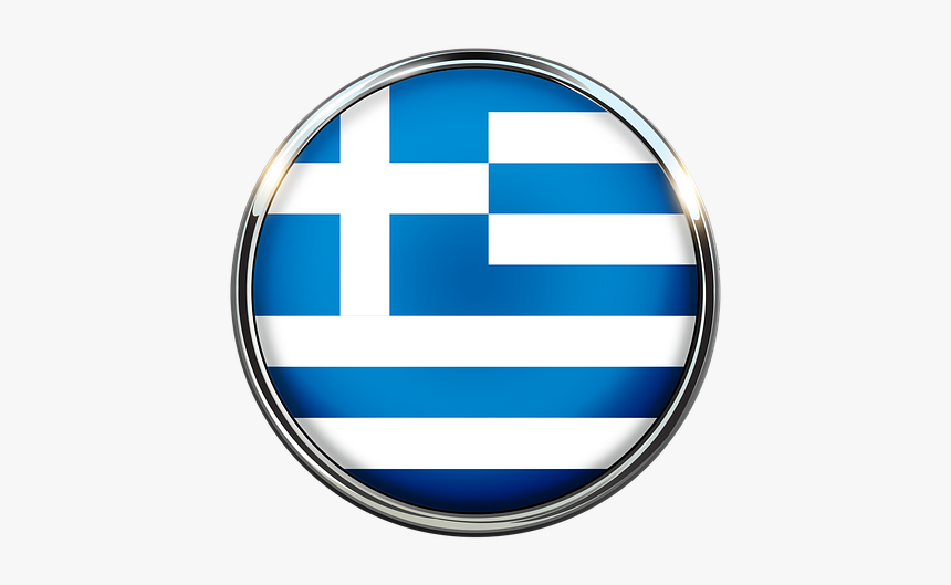 Σημαία Ελλάδασ Σχέδιο Στρογγυλή, HD Png Download
