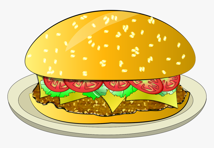 Hamburger Kreslený, HD Png Download
