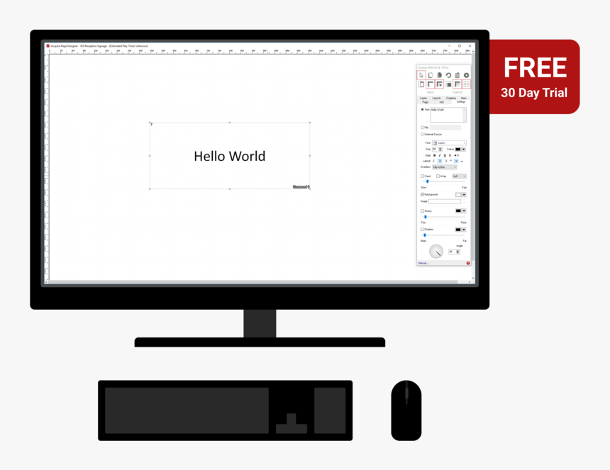Acquire Editor Monitor - Led-backlit Lcd Display, HD Png Download