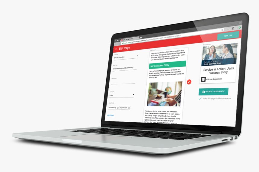 Laptop Mockup Success - Stock Photography, HD Png Download