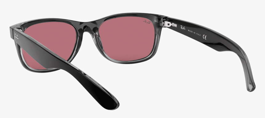 New Wayfarer Sunglasses In Black Transparent Violet - Plastic, HD Png Download