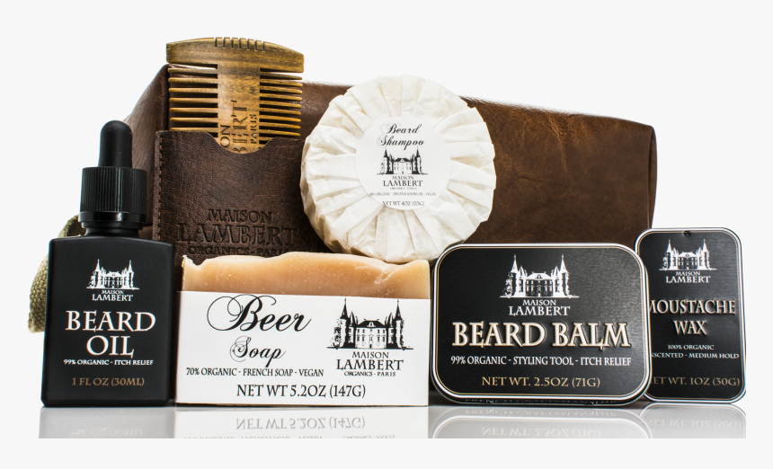 Ultimate Beard Kit In Vegan Leather Bag 
 Class Lazyload - Maison Lambert Beard Kit, HD Png Download