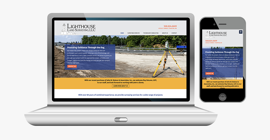 Land Surveyor Website Design - Web Design, HD Png Download