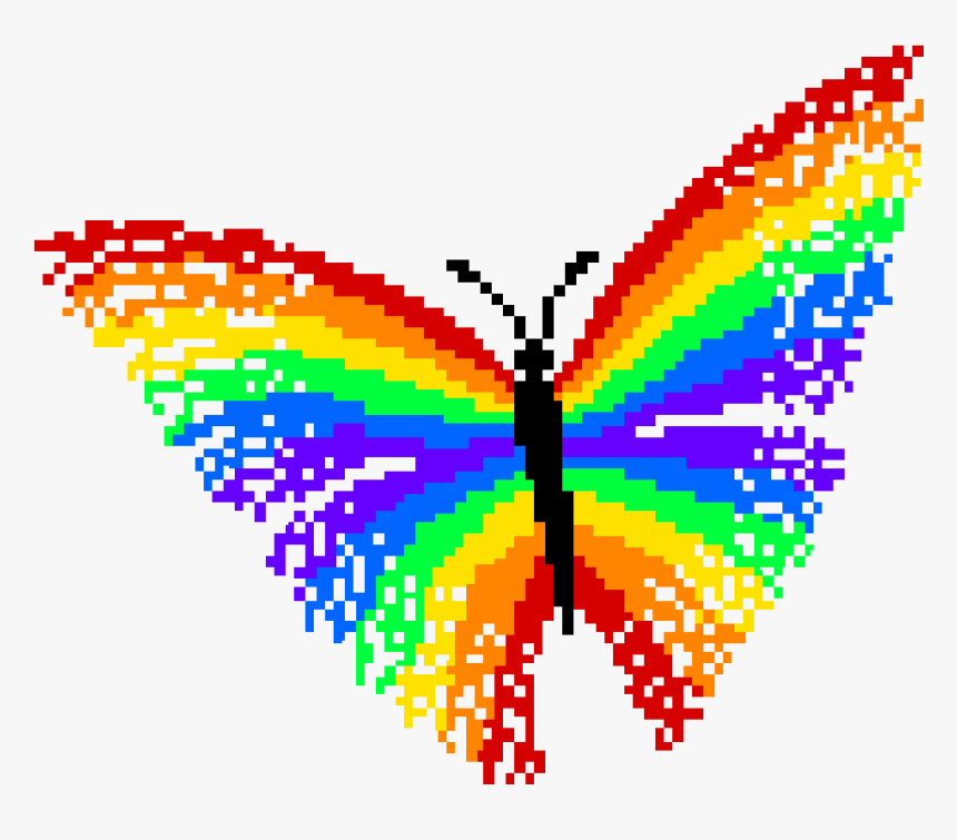 Rainbow Butterfly Cross Stitch Pattern, HD Png Download