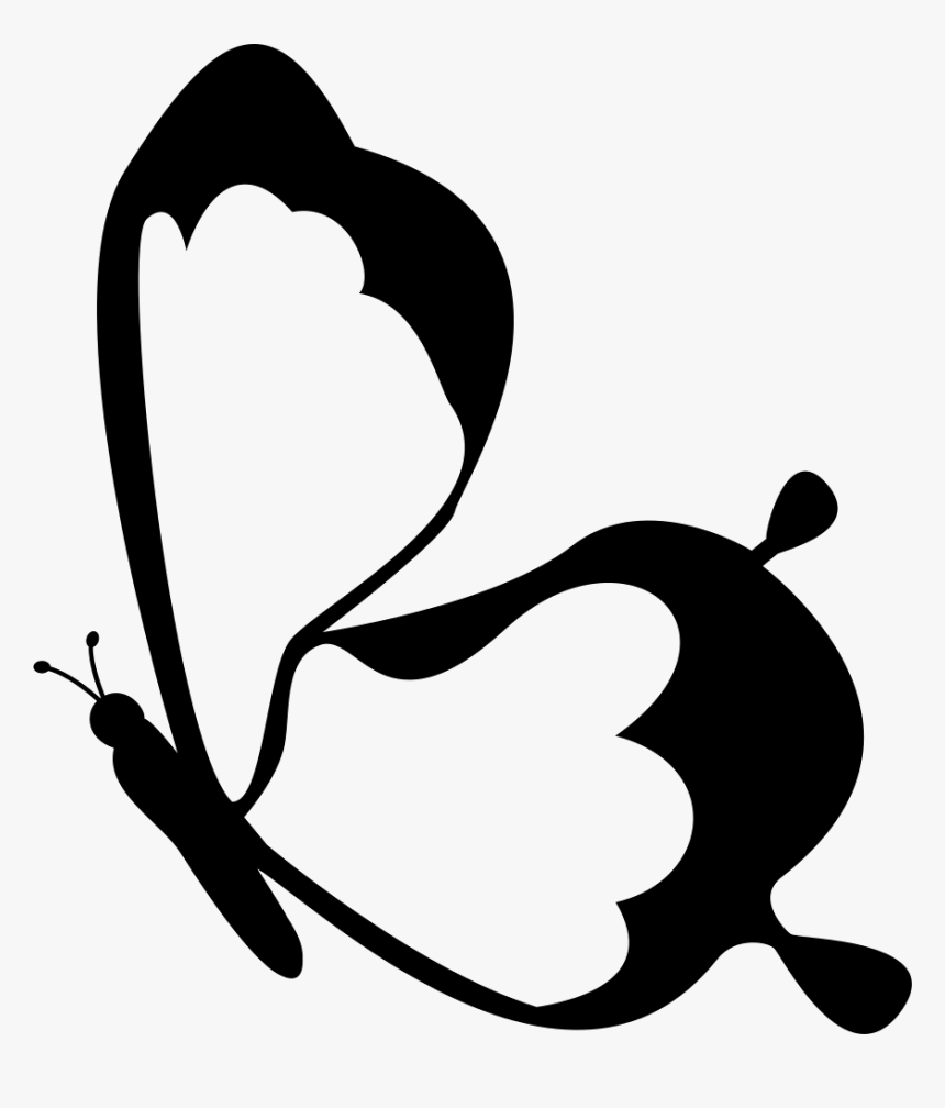 Butterfly Flying Insect Side View - Flying Butterfly Icon Png, Transparent Png