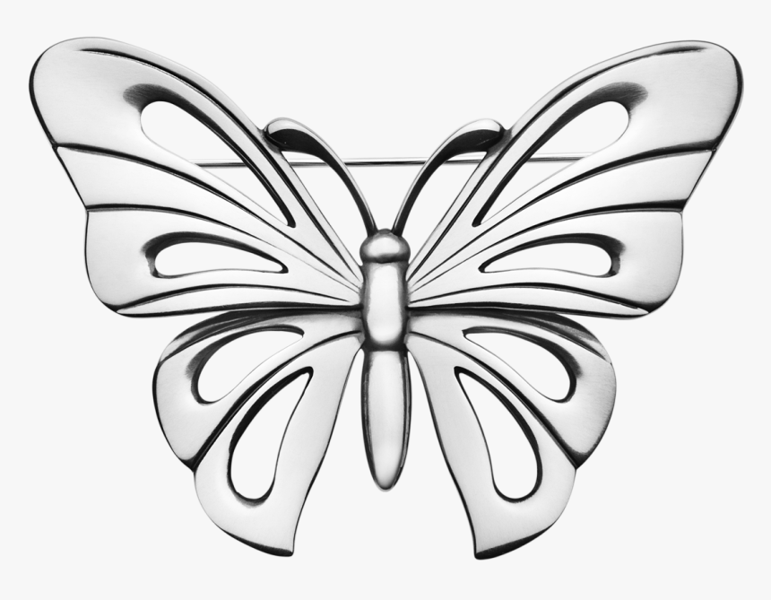 Silver Clip Butterfly Silver Butterfly Transparent Background, HD Png