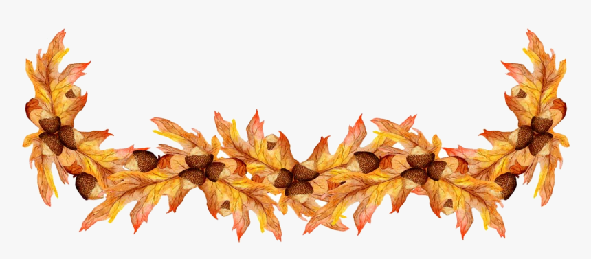 Fall Border Autumn Borders Clipart Kid Leaves Transparent - Autumn Oak Leaves Border, HD Png Download