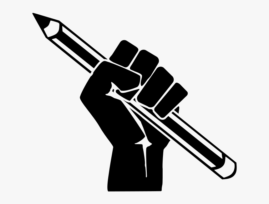 Clip Art Clipart In Medium Image - Fist With Pencil, HD Png Download