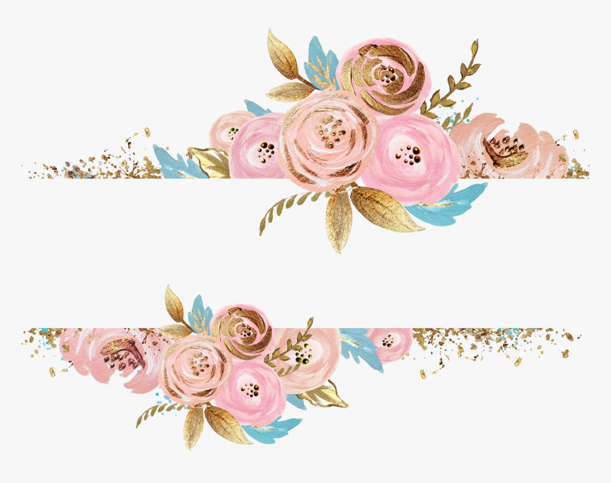 Pion Png Pinterest Pionpng - Gold And Pink Flowers, Transparent Png