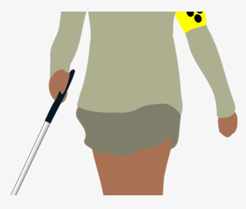 Transparent Stick Woman Png - Blind Woman Png, Png Download