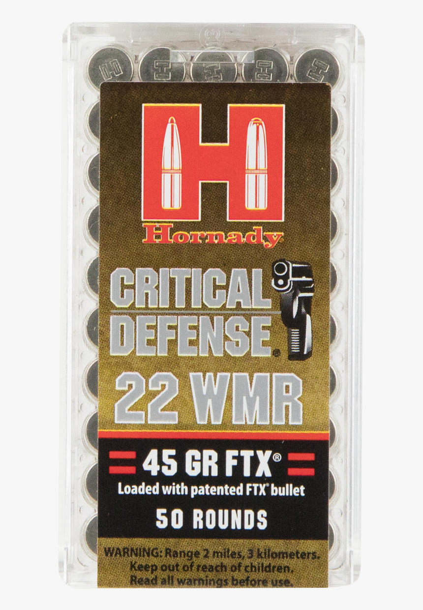 Hornady Critical Defense - 22 Wmr Ammo, HD Png Download