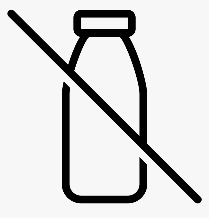 Milk Png Black And White Free Download - Lactose Free Icon Vector, Transparent Png