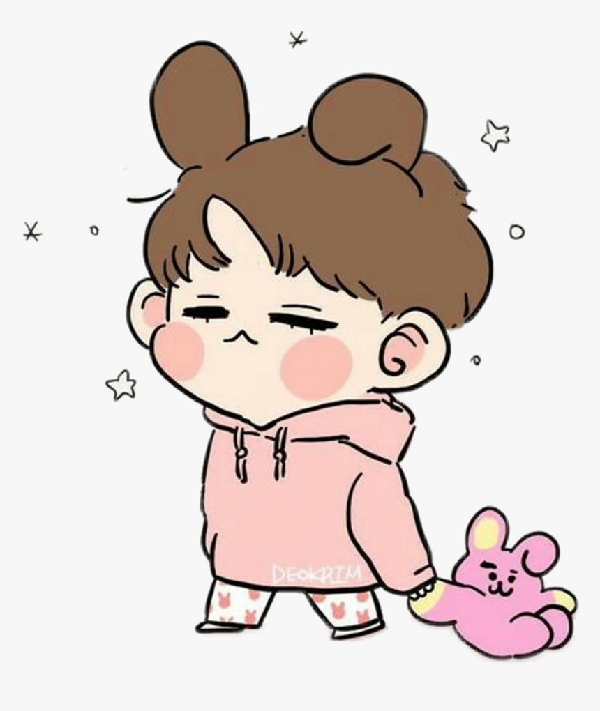 #freetoedit #cute #kawaii #girlfriend #boyfriend #weekend - Jungkook Fanart Chibi, HD Png Download
