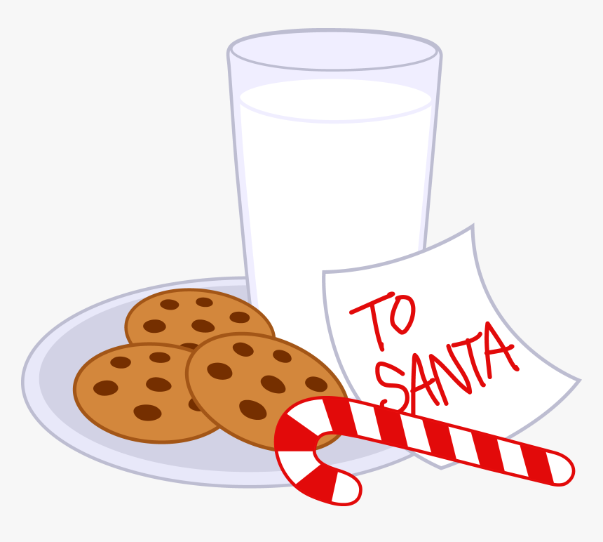 Cookie Clipart Glass Milk - Cookies And Milk Christmas, HD Png Download