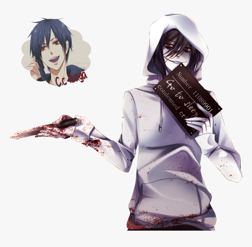 Hair,cg Artwork,hime Cut,fictional Character,long Hair,animation,fashion - Jeff The Killer Render, HD Png Download