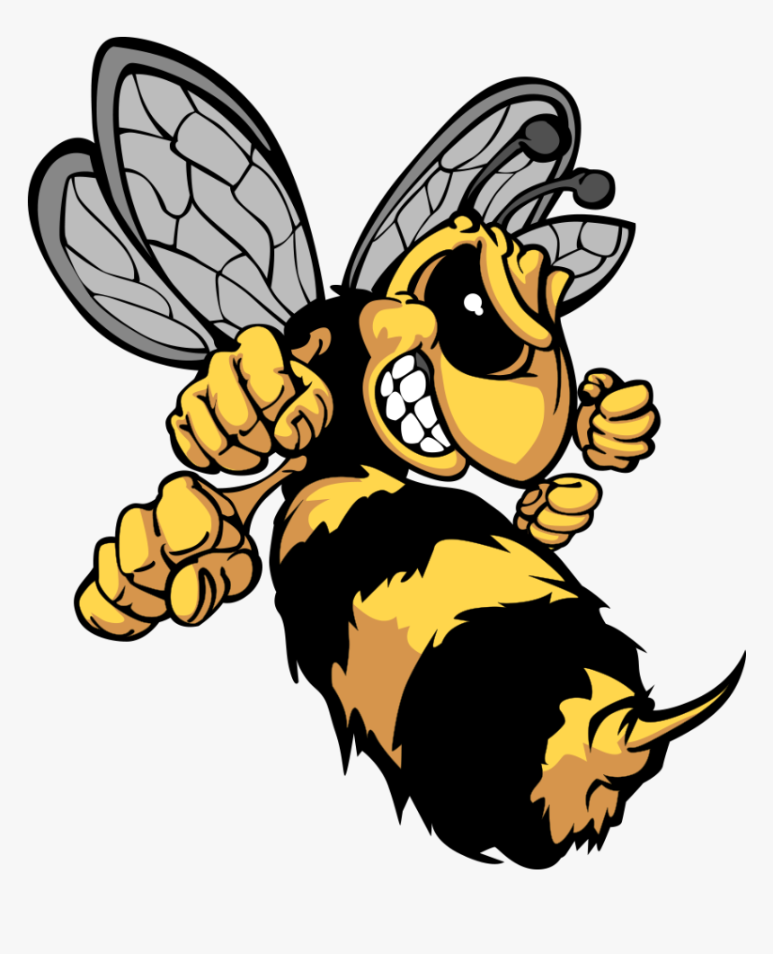 Bee Cartoon Clip Art Fist Head Bumblebee - Hornets Cartoon, HD Png Download