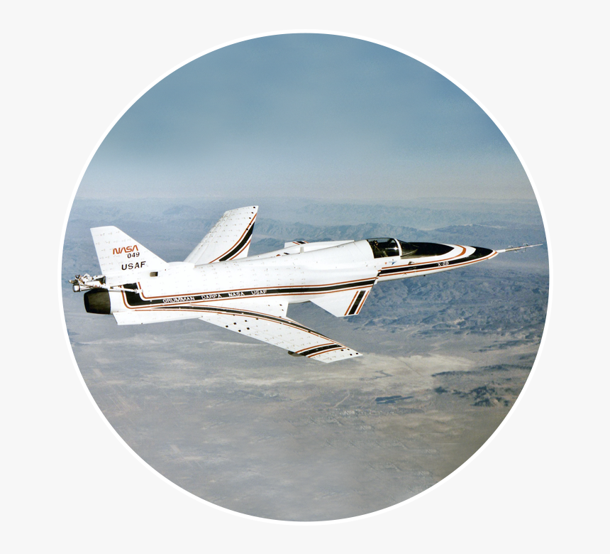 Nasa S Swept Wing Aircraft In Flight - Grumman X 29, HD Png Download