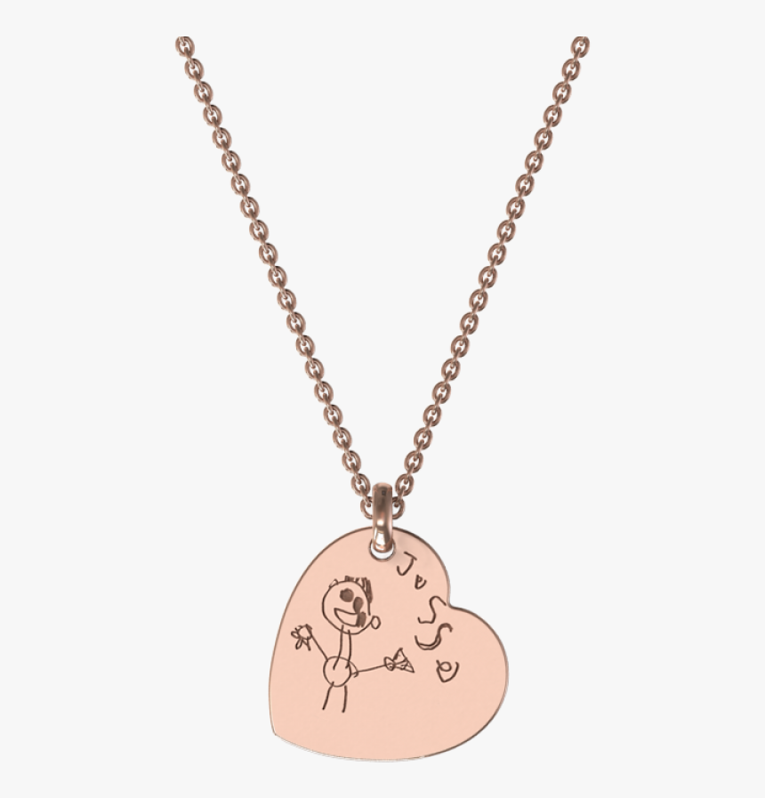 Rose Gold Sketch Heart Pendant - Locket, HD Png Download