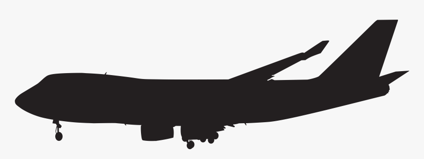 Airplane Aircraft Boeing 747 Silhouette Aviation - Plane Silhouette Png, Transparent Png