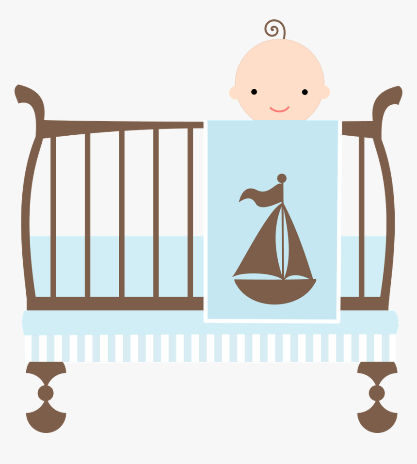 Baby Boy Graphics Illustrations Free - Baby Bed Boy Clipart, HD Png Download