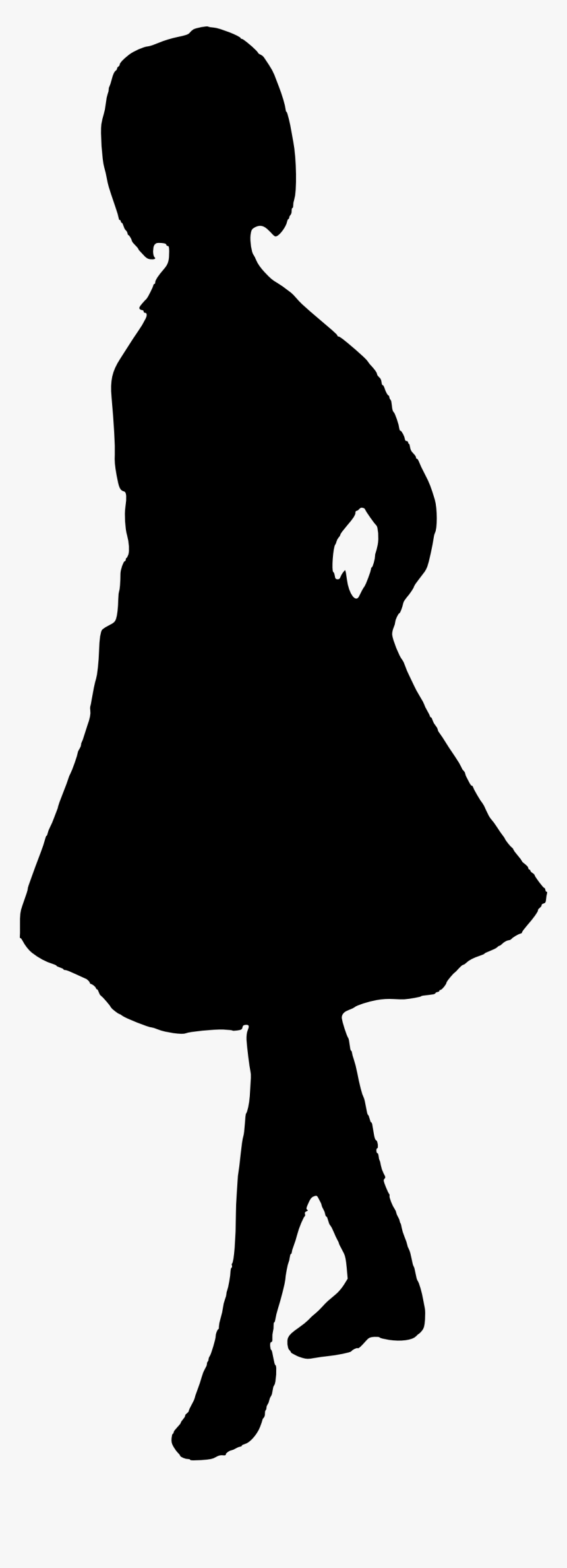 Girl Silhouette Images - Silhouette Drawing Of A Girl Transparent, HD Png Download