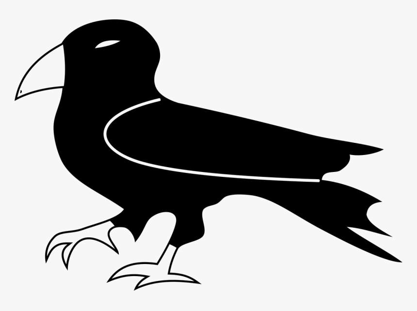 Raven Bird Nature Free Picture - อีกา Clipart Black And White, HD Png Download