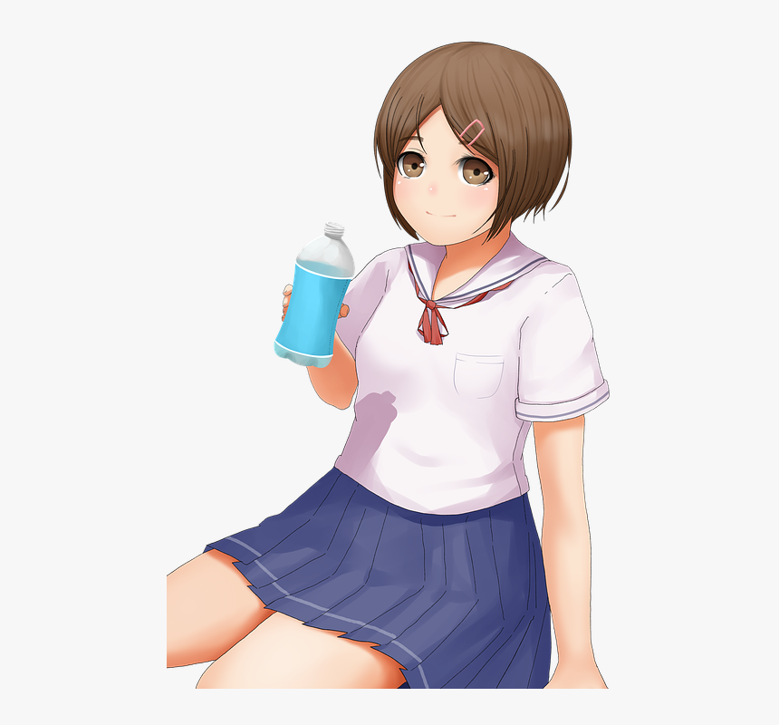 Moe, Cute, Anime - Kawaii Anime School Girls, HD Png Download