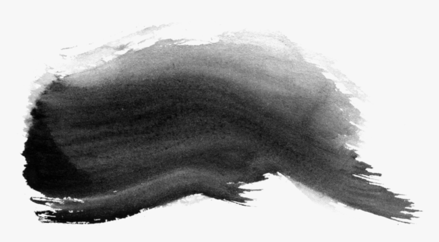 Brush1 - Watercolor Black Paint Stroke, HD Png Download