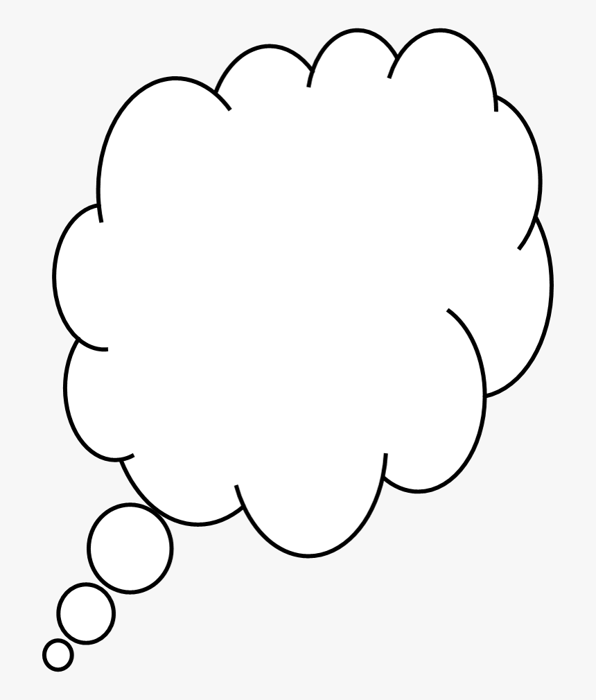 Transparent Onomatopeya Comic Png - Thought Bubble Black Background, Png Download