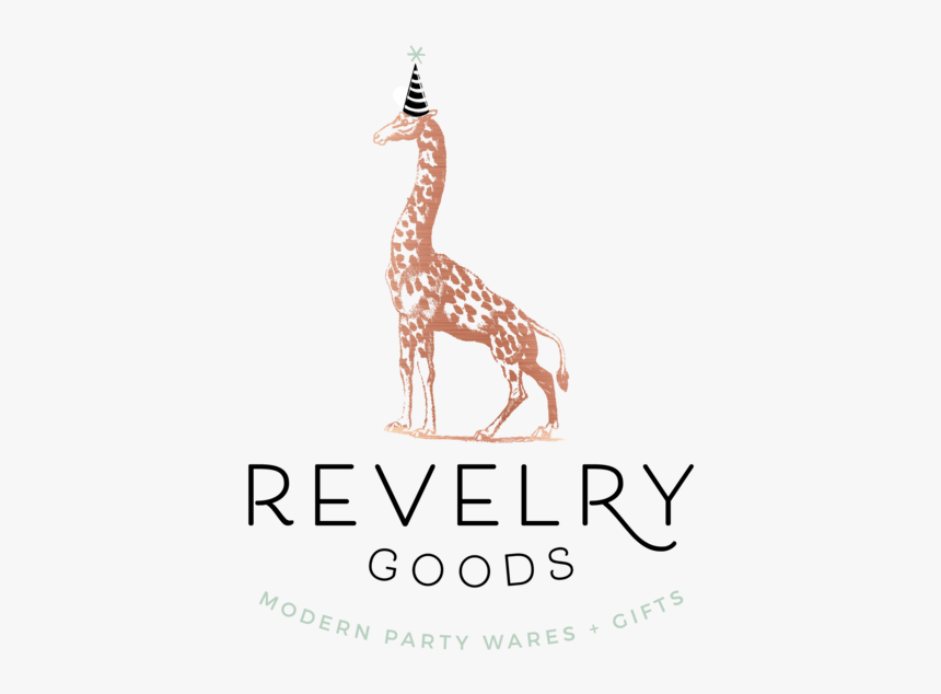 Revelry Goods Logo Modern Party Supplies Houston - Giraffe, HD Png Download
