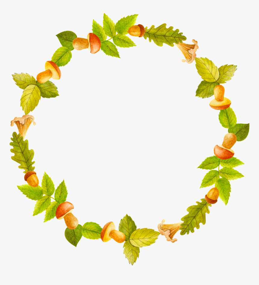 Green Fresh Decorative Wreath Transparent Clipart ,, HD Png Download