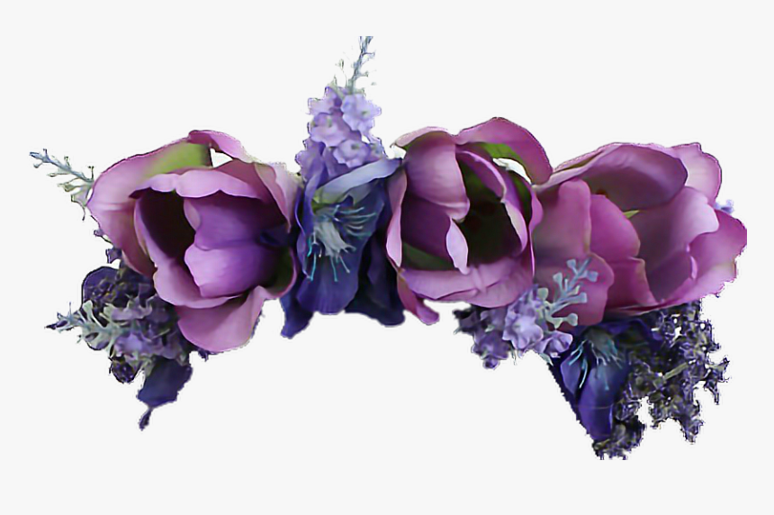 Flower Crown Png Pastel - Purple Flower Crown Png, Transparent Png