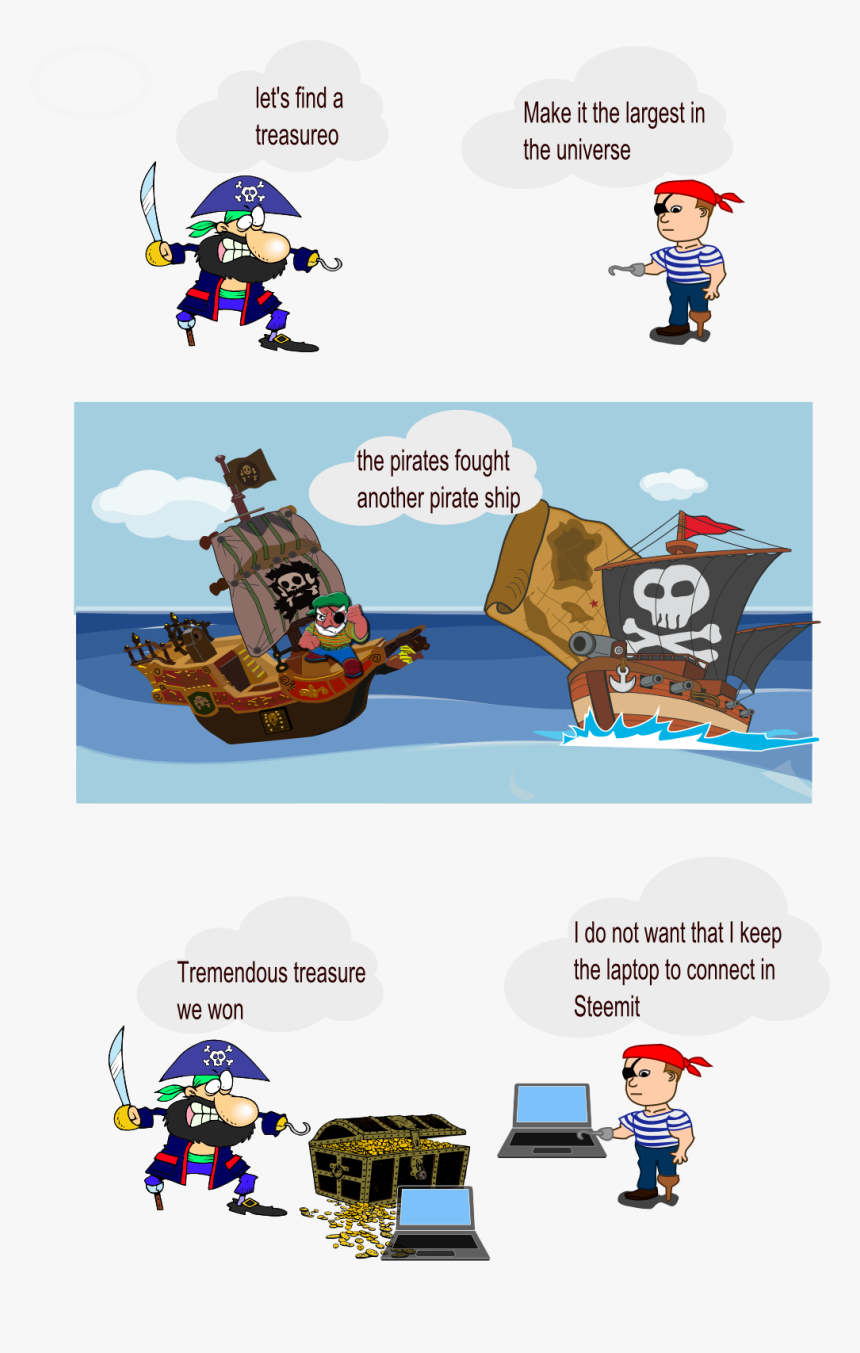 G108051 - Pirate Ship Cartoon Funny, HD Png Download