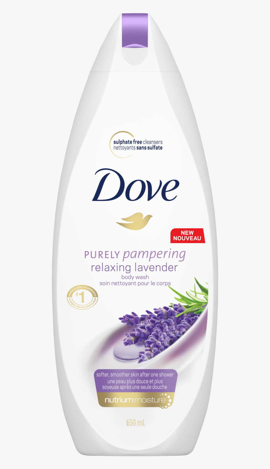 Dove Purely Pampering Relaxing Lavender Body Wash - Dove Peony Body Wash, HD Png Download