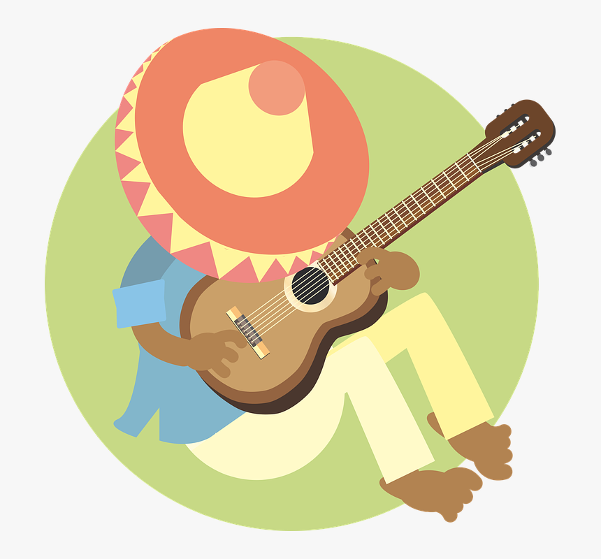 Man, Sleeping, Mexican, Guitar, Music, Sombrero - Mexican Sleeping Png, Transparent Png