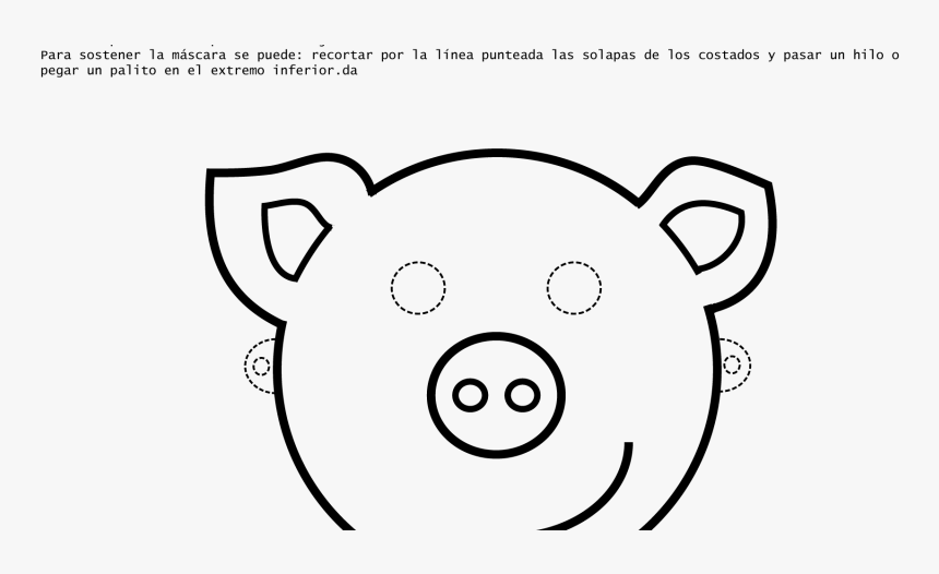 Mascaras De Animales Para Colorear, HD Png Download