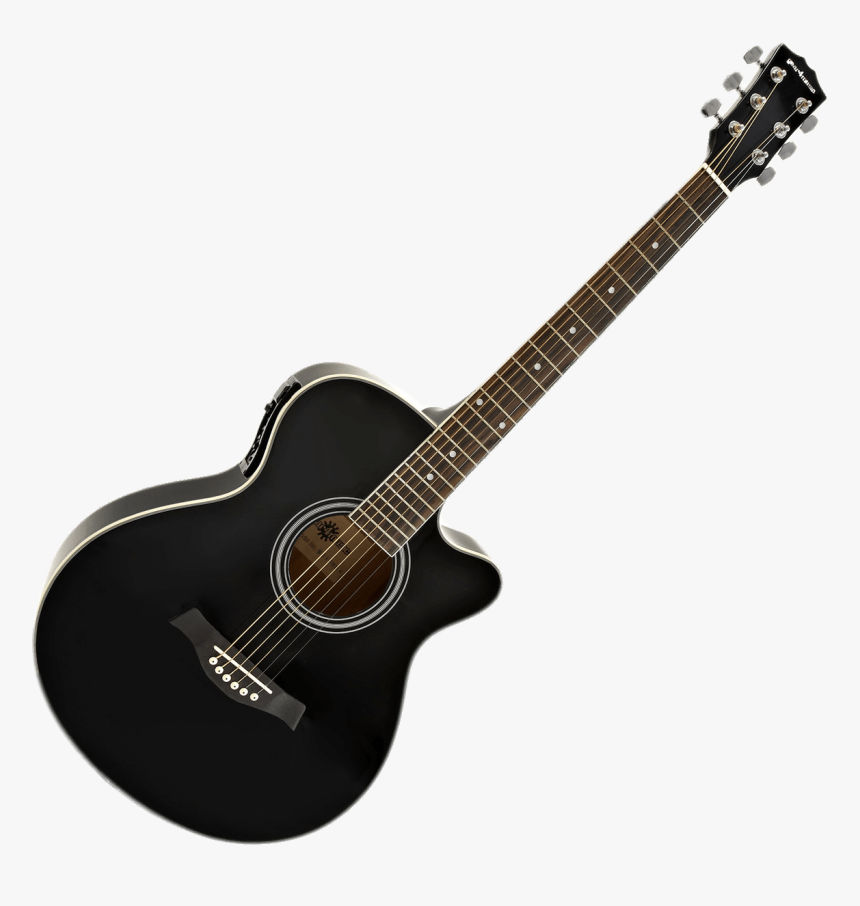 Guitarra Eléctrica Acústica Negra - Alvarez Black Acoustic Guitar, HD Png Download