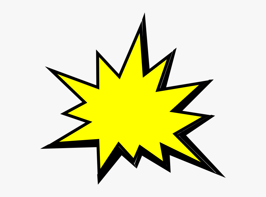 Yellow Comic Pow Clip Art At Clker - Comic Book Bubbles Png, Transparent Png