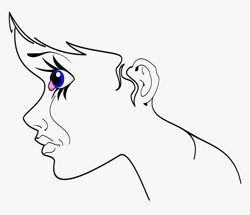 Nose Clipart Nose Profile - Anime Eye Profile, HD Png Download
