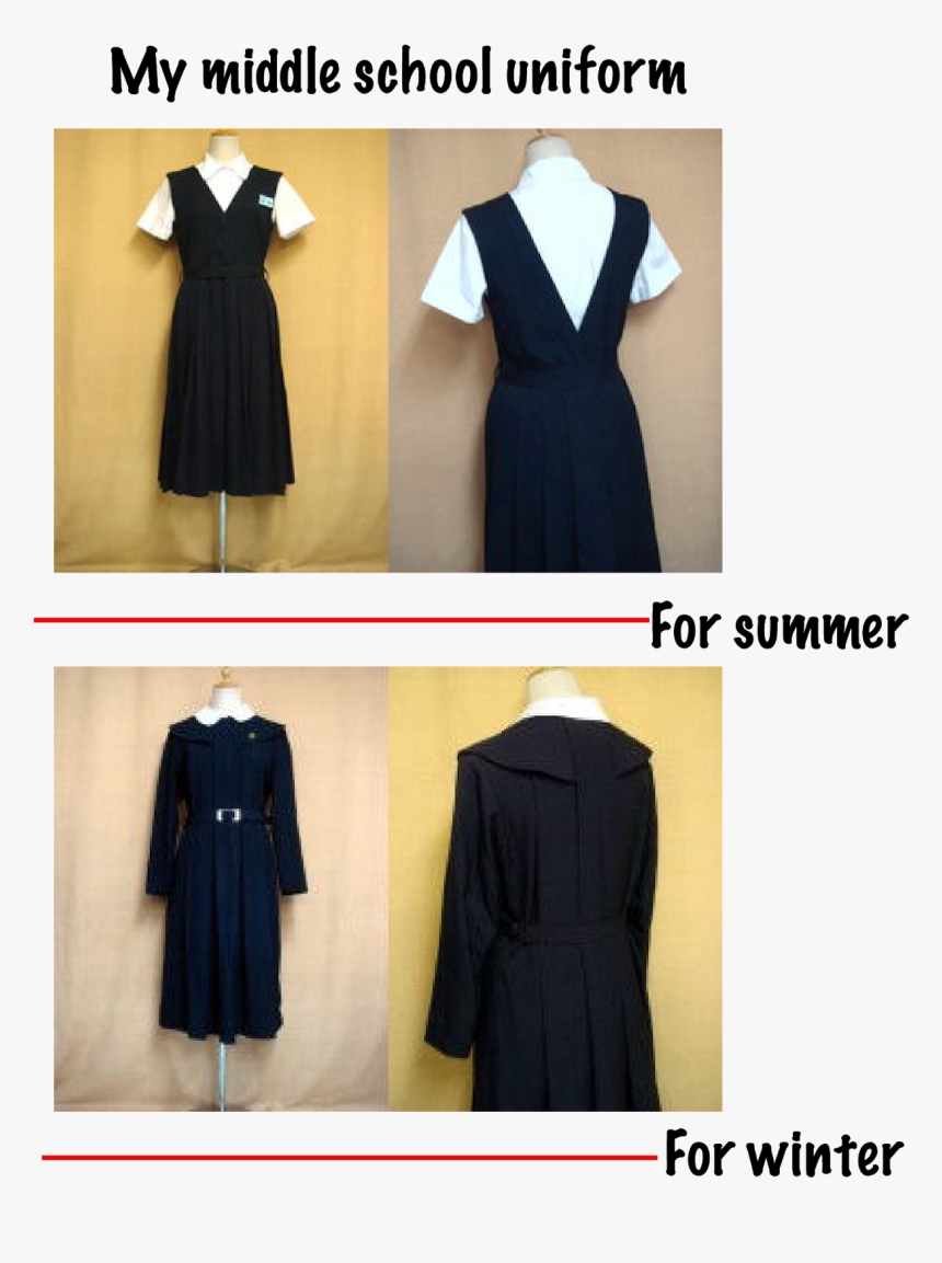 Transparent Japanese School Girl Png - Winter Japanese School Uniform, Png Download