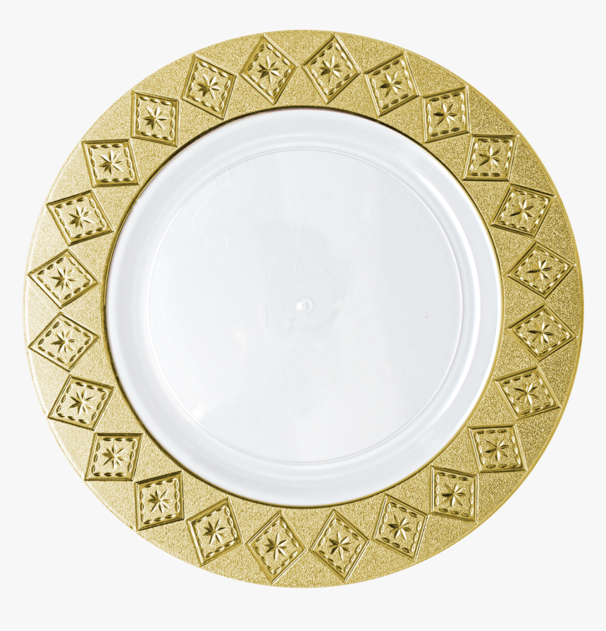 10 - - White Plate With Gold Trim Png, Transparent Png