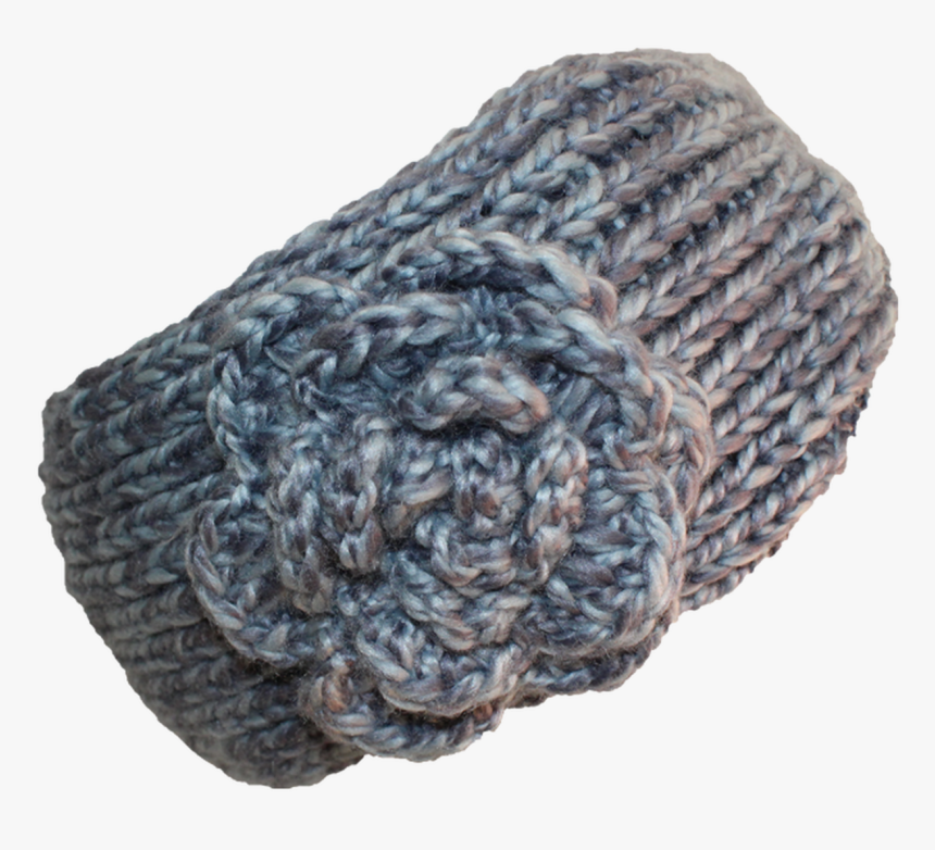 Women S Knit Headband With Flower Decal In Light Blue - Thread, HD Png Download