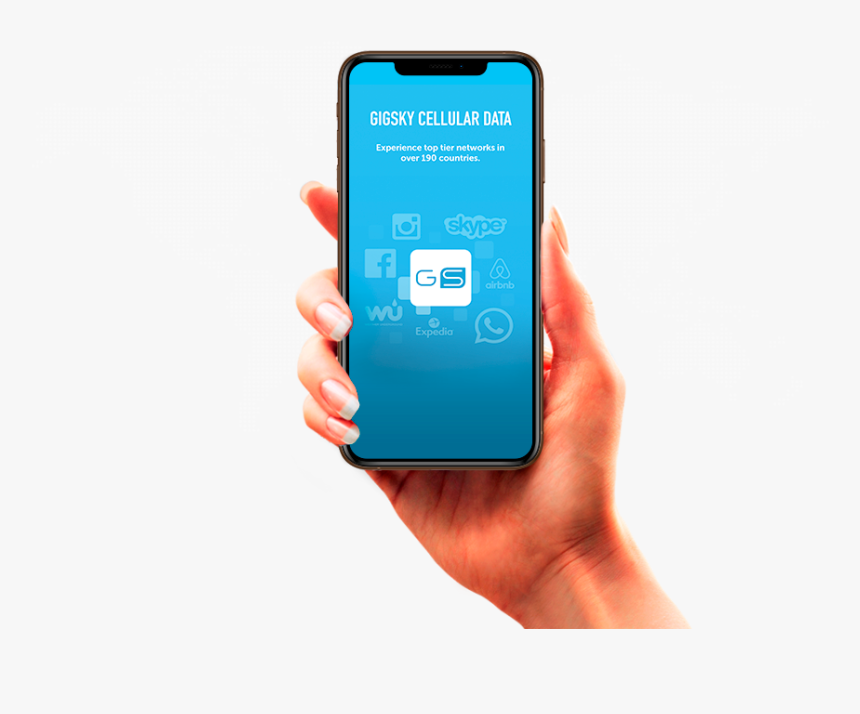 Hand With App 1 - Hand Iphone Xs Png, Transparent Png