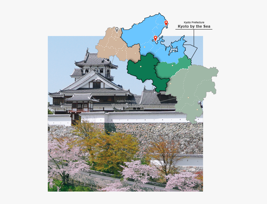 Image Of Fukuchiyama Castle And Map - Akechi Mitsuhide Castle, HD Png Download