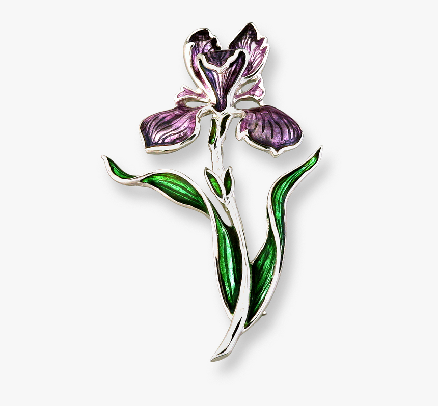 Nicole Barr Designs Sterling Silver Iris Brooch-purple - Brooch Transparent Background Png, Png Download