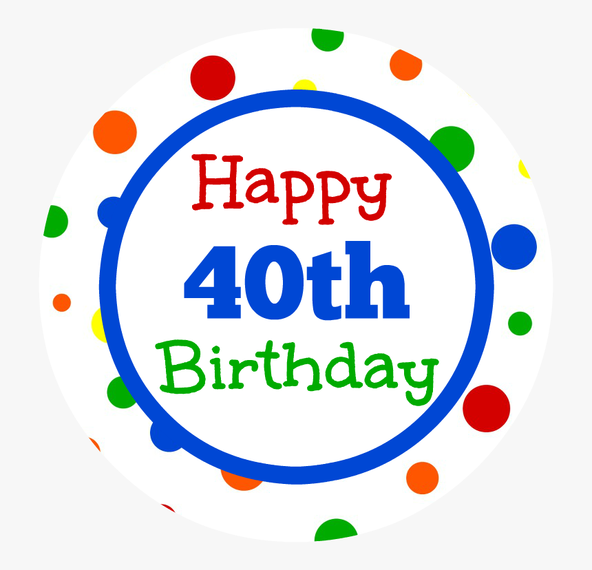 40th Birthday Gifts With Tags - Circle, HD Png Download
