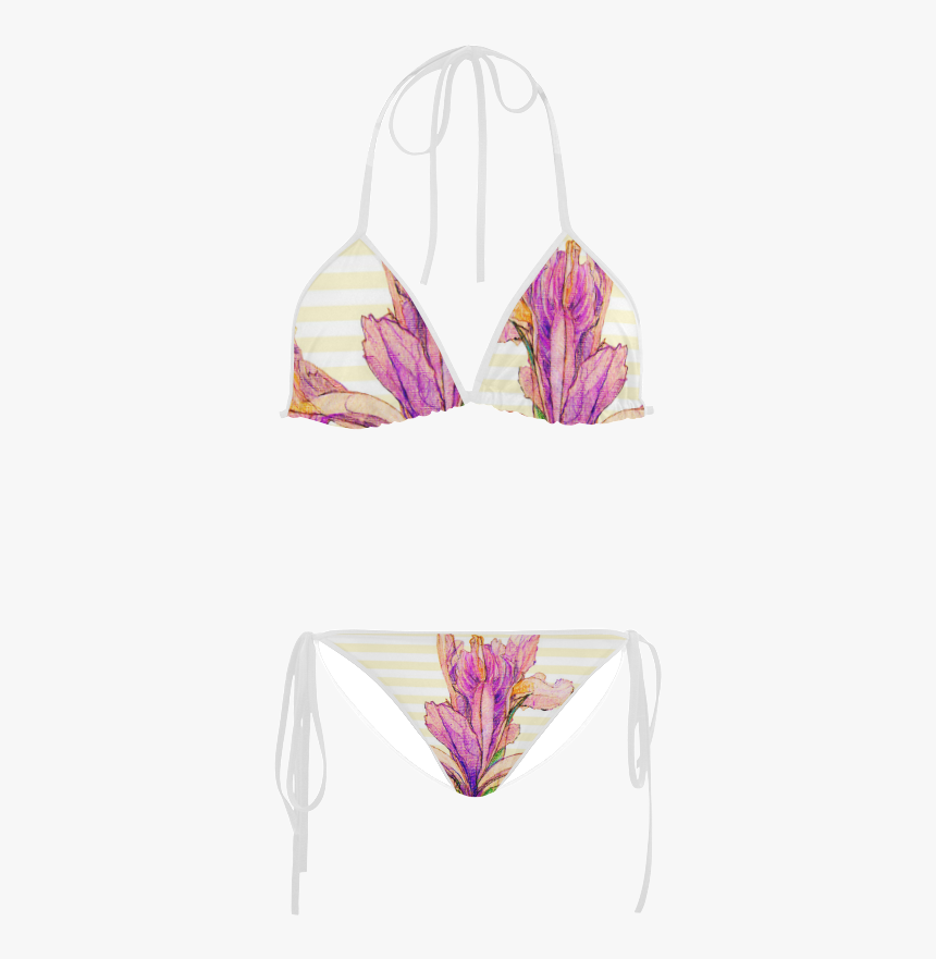 Purple Iris Custom Bikini Swimsuit - Swimsuit Top, HD Png Download