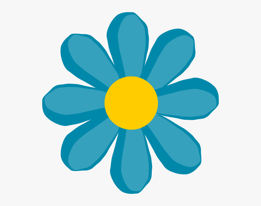 Blue Flower Clip Art - Flower Clip Art, HD Png Download
