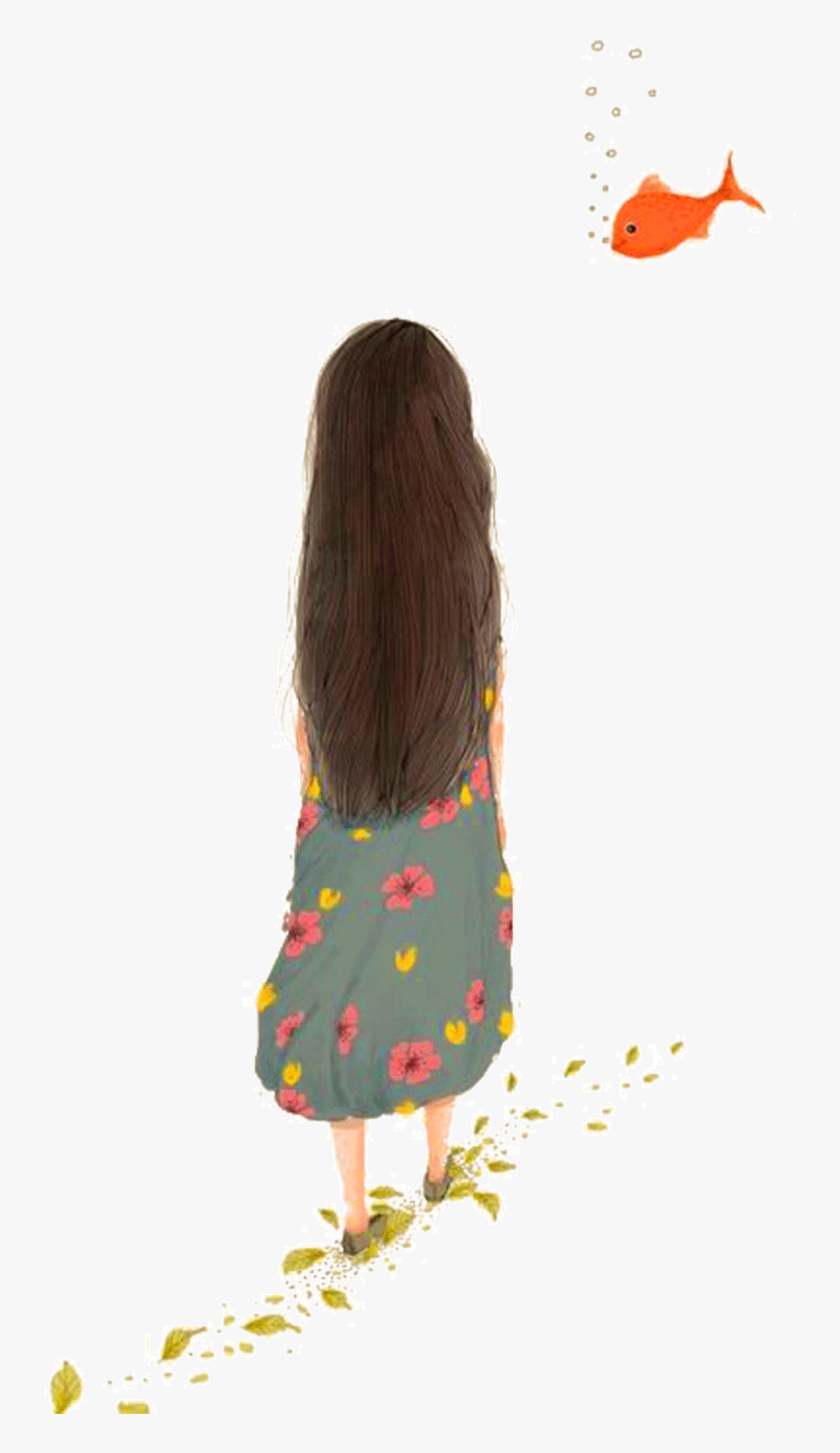 Girl Hand Painted Png, Transparent Png
